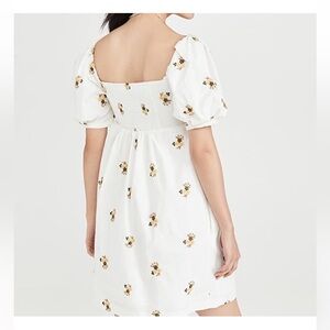 La’ Ven Puff Sleeve Flower Bouquets Pockets Short Dress Small NWT